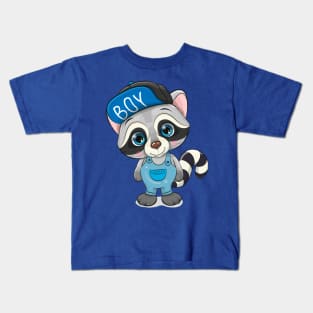 Cute Raccoon boy Kids T-Shirt